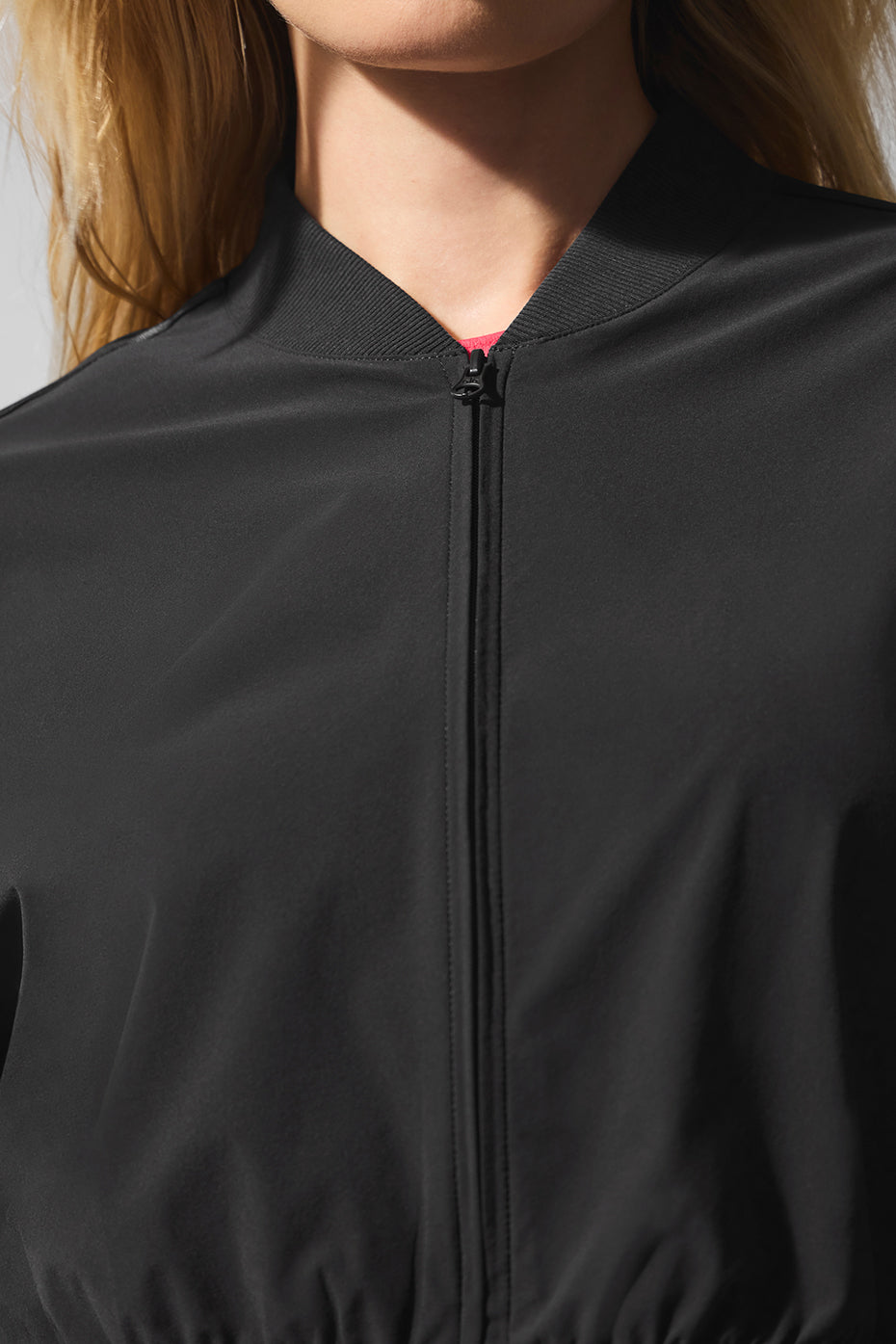 Cropped Breezy Full-Zip Cover Up - Black — photo 5
