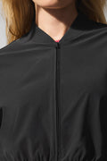 Cropped Breezy Full-Zip Cover Up - Black — photo 5