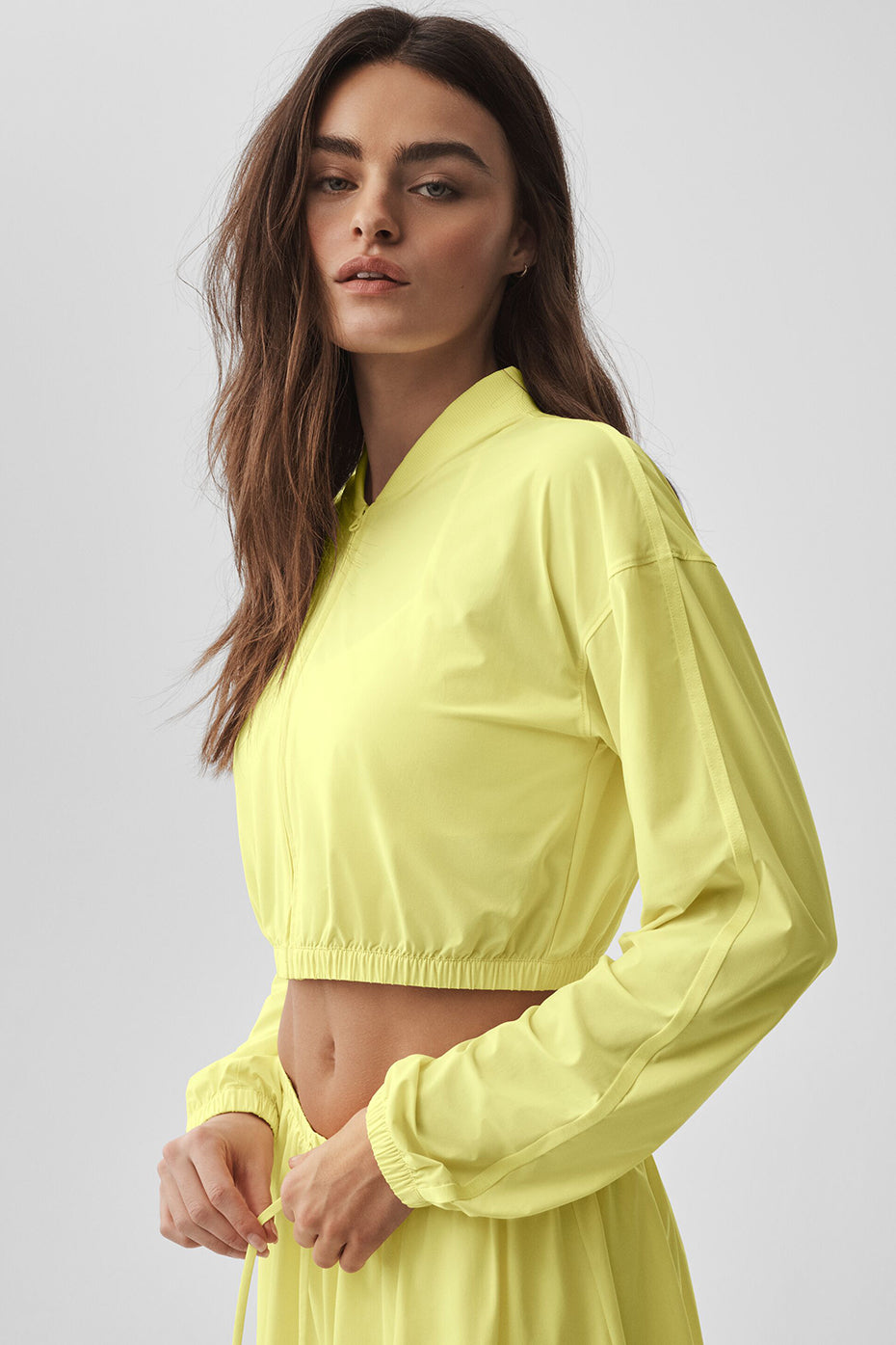 Cropped Breezy Full-Zip Cover Up - Sunshine — photo 4