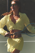 Cropped Breezy Full-Zip Cover Up - Sunshine — photo 1