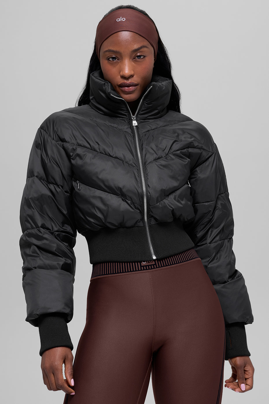 Cropped Atmosphere Puffer - Black — photo 3