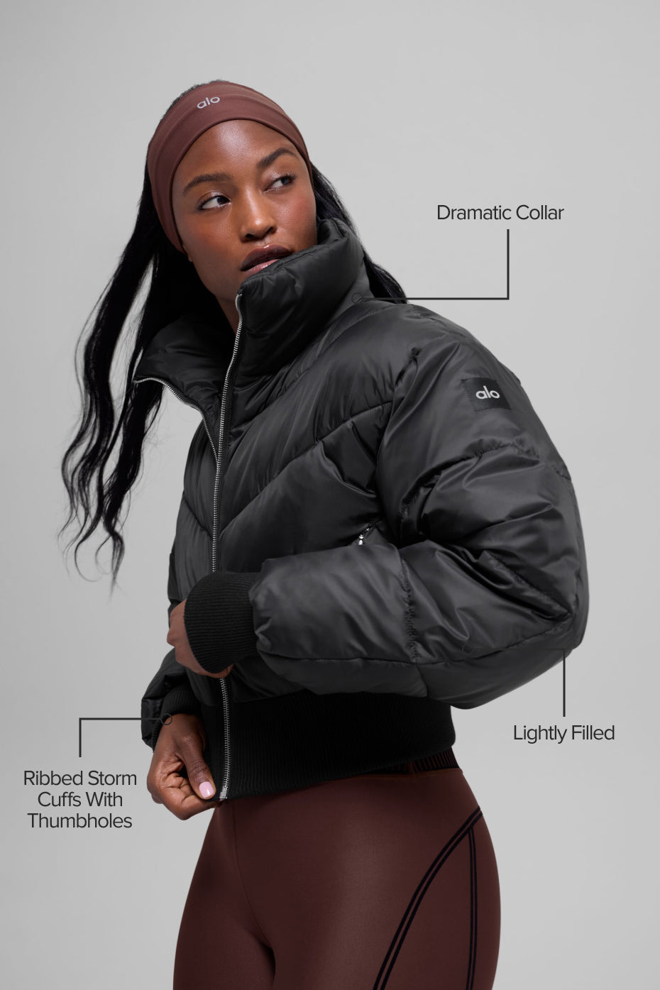Cropped Atmosphere Puffer - Black — photo 2