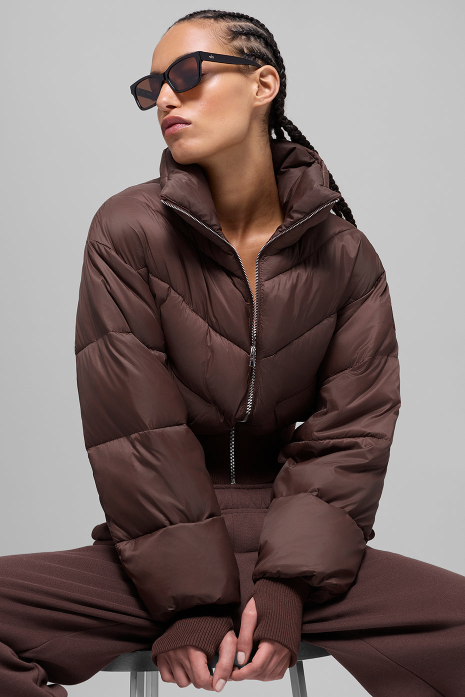 Cropped Atmosphere Puffer - Brownstone — photo 4