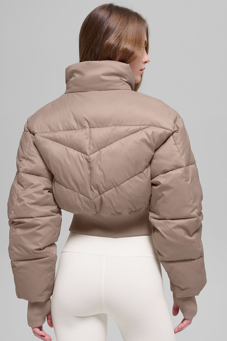 Cropped Atmosphere Puffer - Chai Latte — photo 2