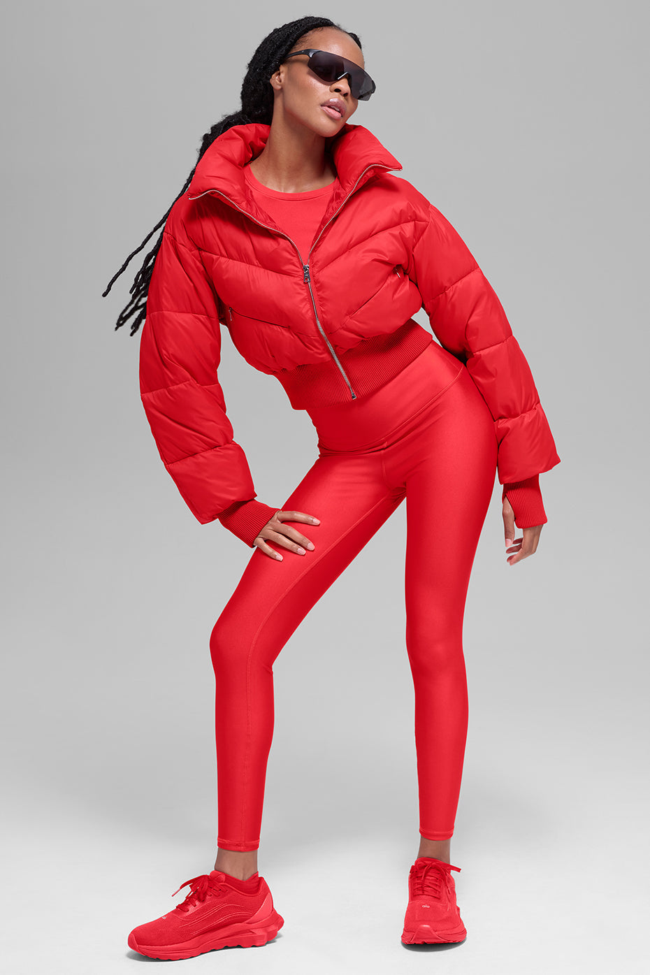 Cropped Atmosphere Puffer - Bright Red — photo 4
