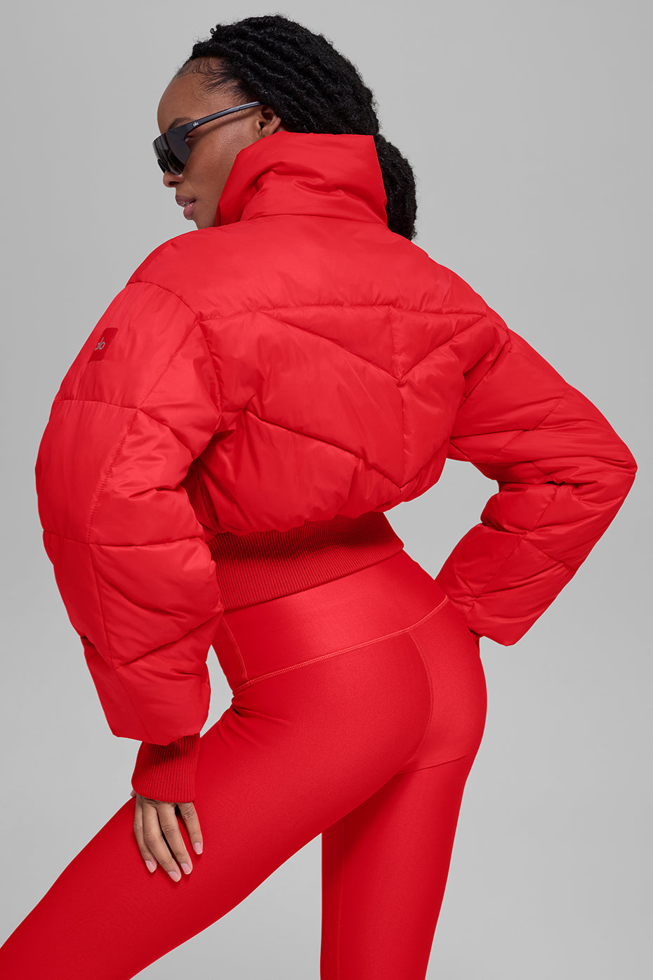 Cropped Atmosphere Puffer - Bright Red — photo 3