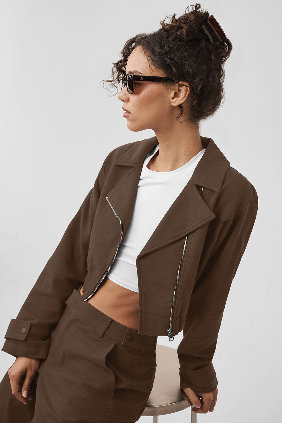 Cropped Cosmopolitan Jacket - Espresso — photo 4