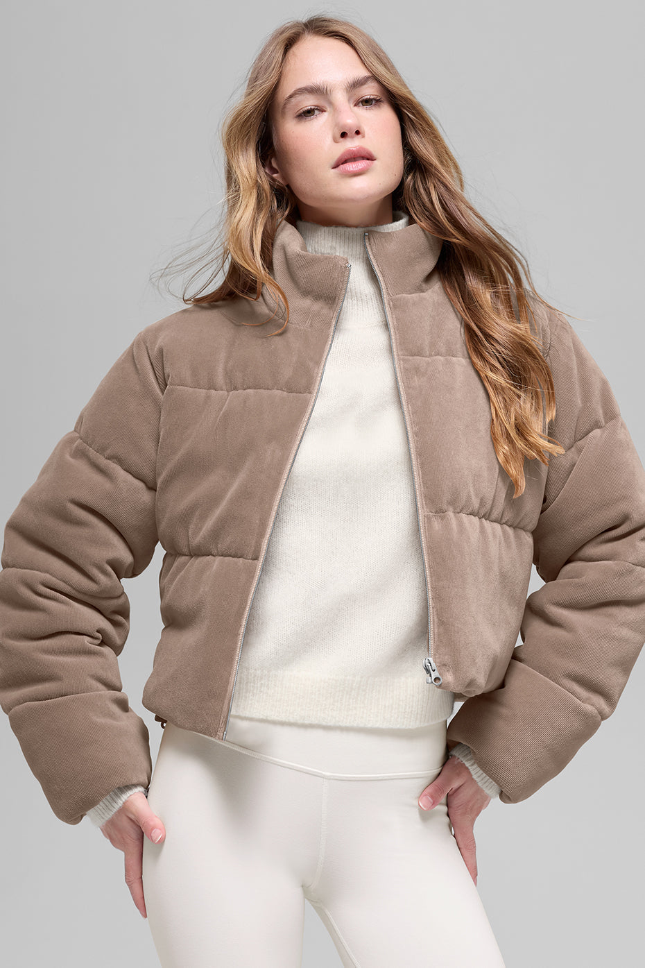 Micro Corduroy Dreamy Puffer - Chai Latte — photo 1