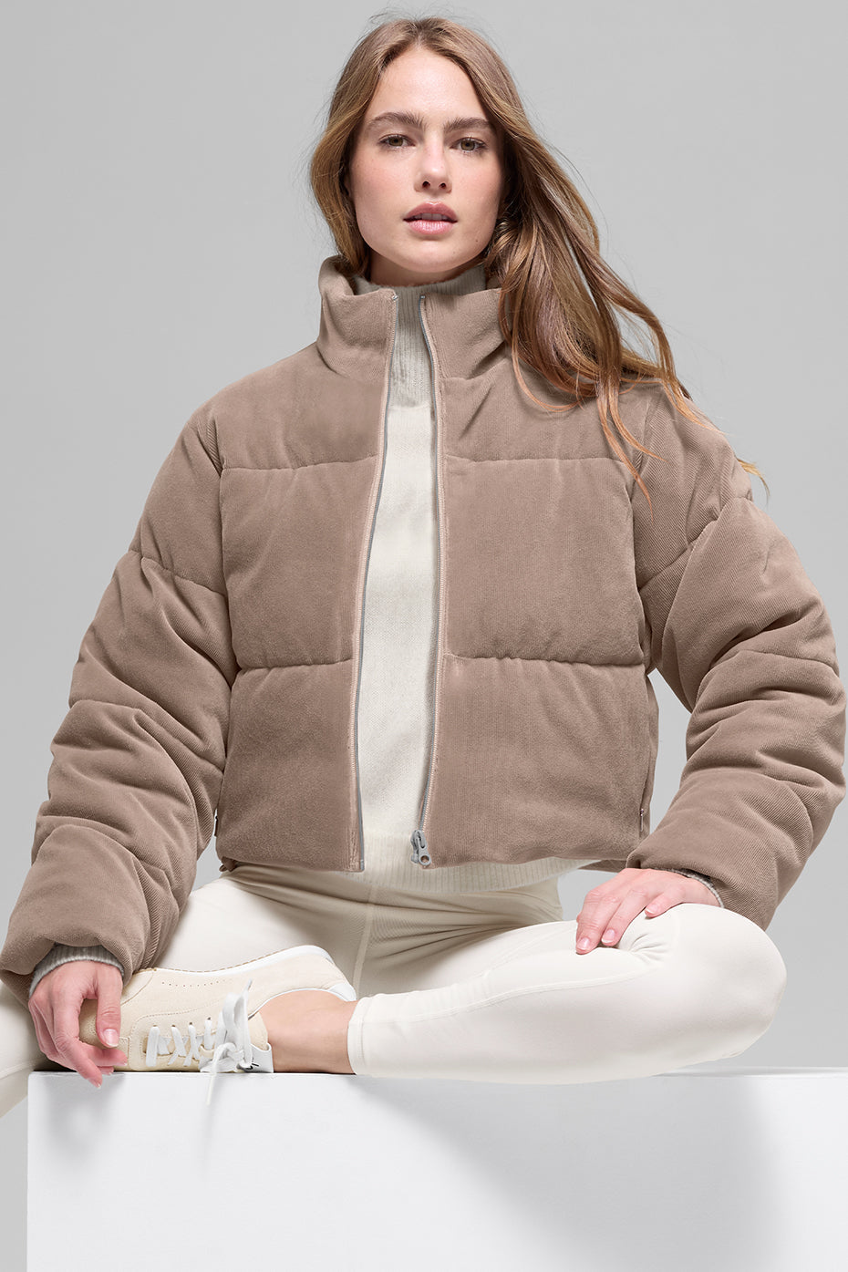 Micro Corduroy Dreamy Puffer - Chai Latte — photo 4