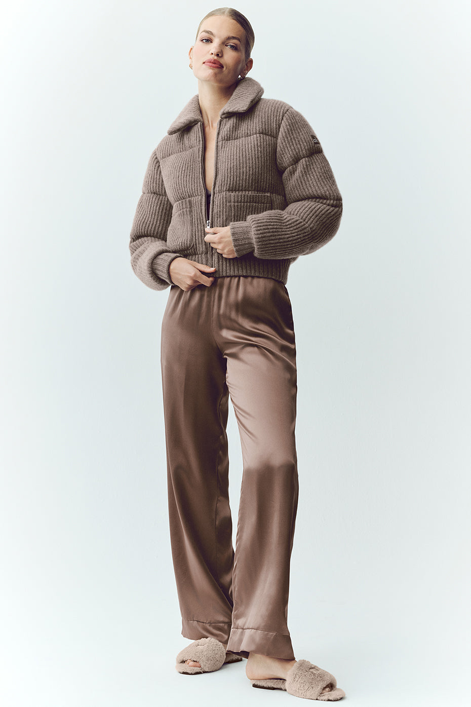 Cashmere Northstar Sweater Puffer - Alpine Cocoa Heather — photo 6