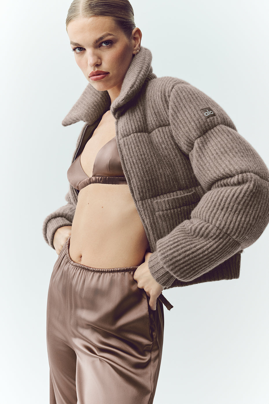 Cashmere Northstar Sweater Puffer - Alpine Cocoa Heather — photo 5