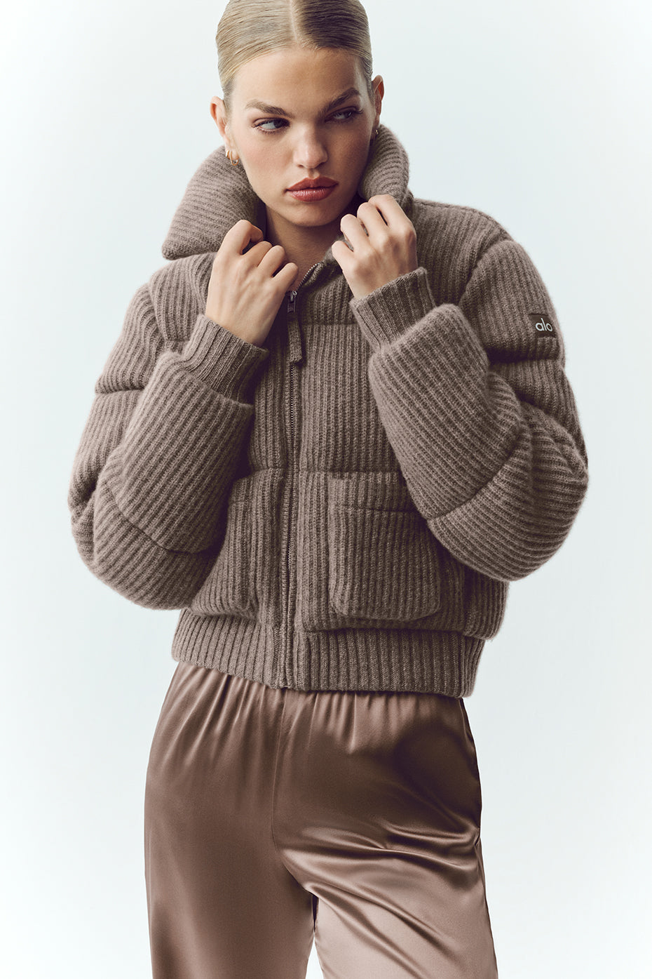 Cashmere Northstar Sweater Puffer - Alpine Cocoa Heather — photo 4
