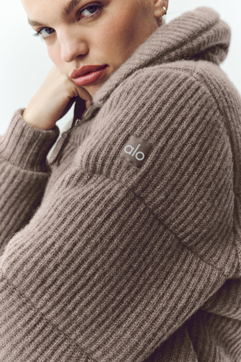 Cashmere Northstar Sweater Puffer - Alpine Cocoa Heather — photo 3