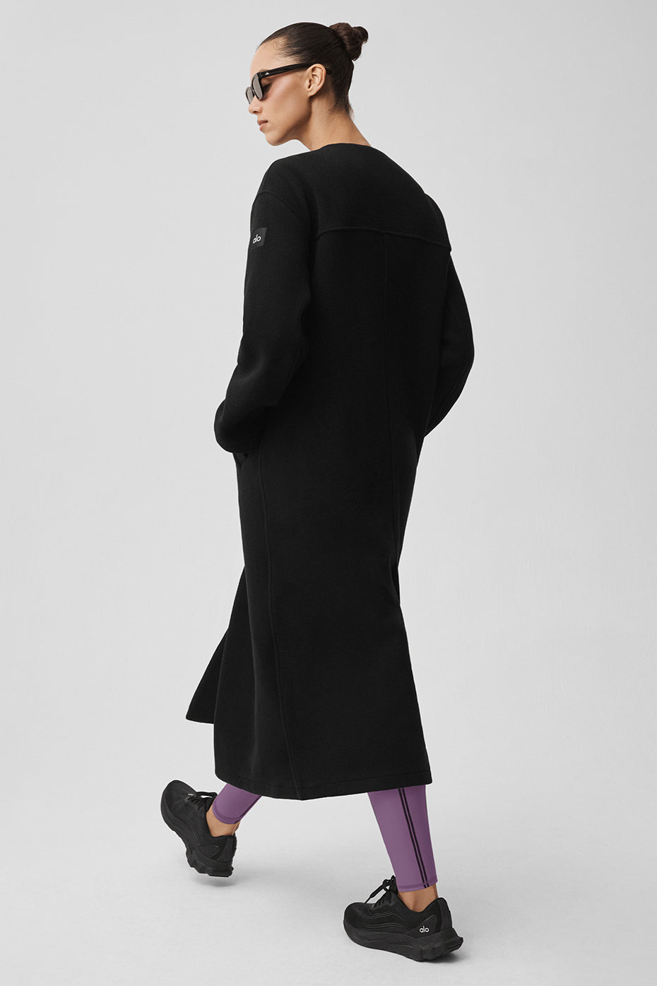 Double Face Wool City Girl Long Coat - Black — photo 4