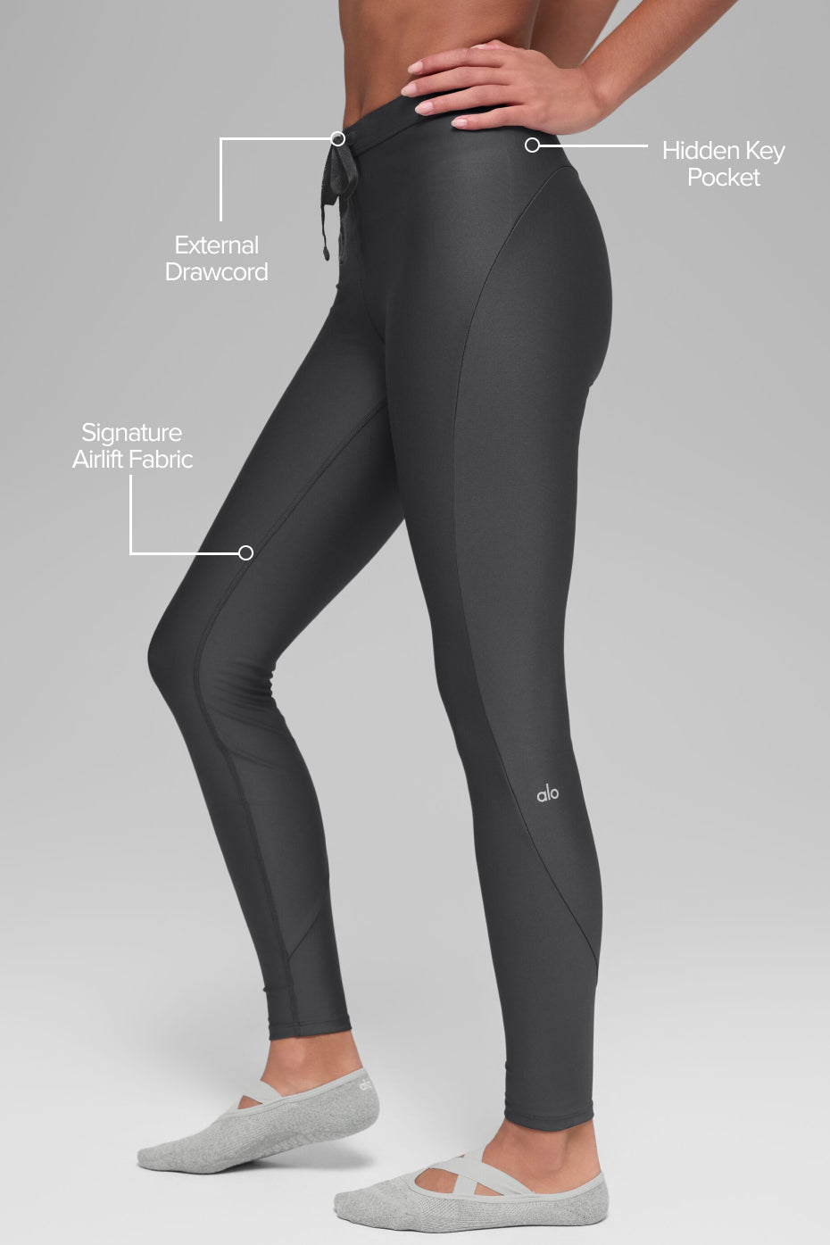 Airlift High-Waist Light Speed Legging - Anthracite — photo 2