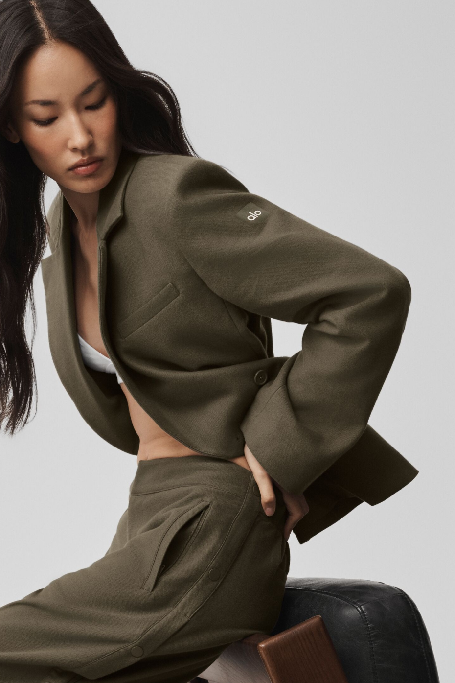 Cinch Blazer - Olive Tree — photo 4