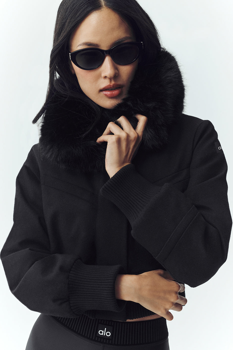 Wool Blend Bunny Slope Jacket - Black — photo 1