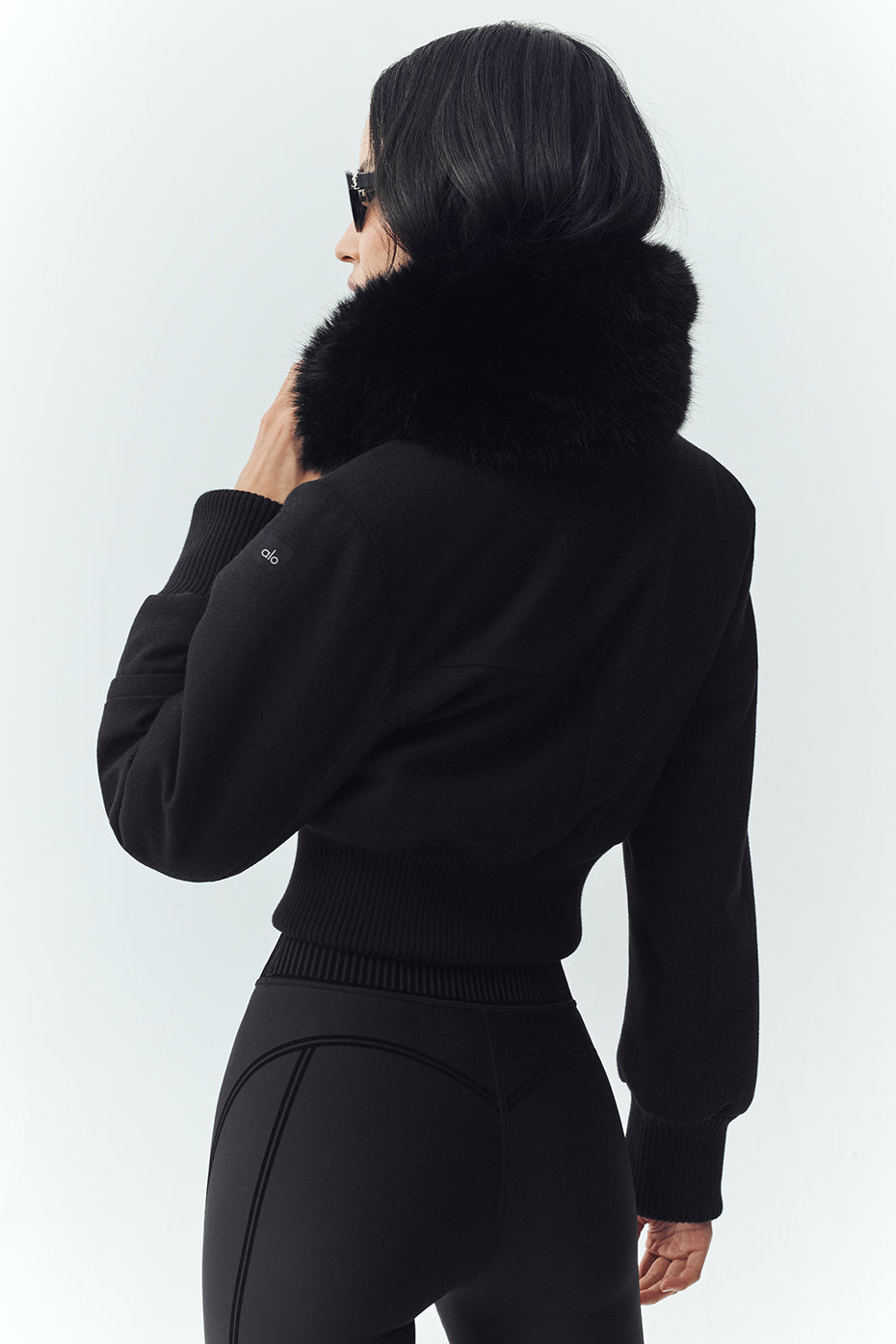 Wool Blend Bunny Slope Jacket - Black — photo 3