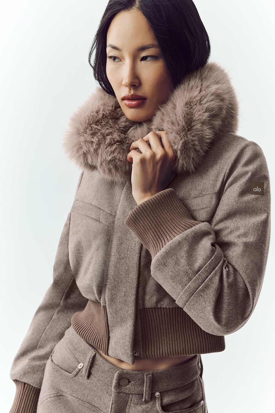Wool Blend Bunny Slope Jacket - Alpine Cocoa Heather — photo 1