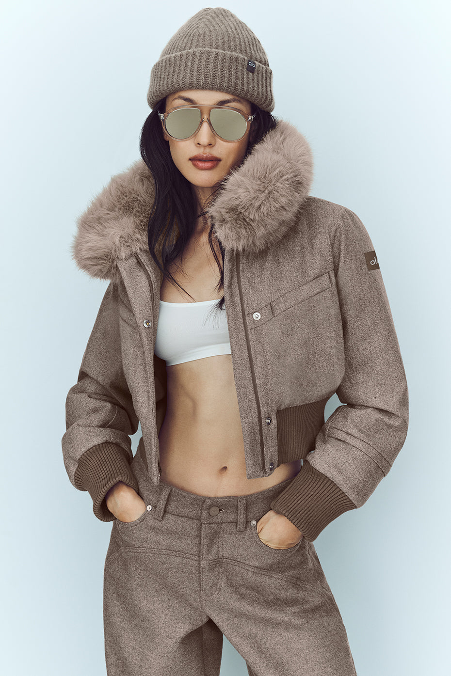 Wool Blend Bunny Slope Jacket - Alpine Cocoa Heather — photo 4