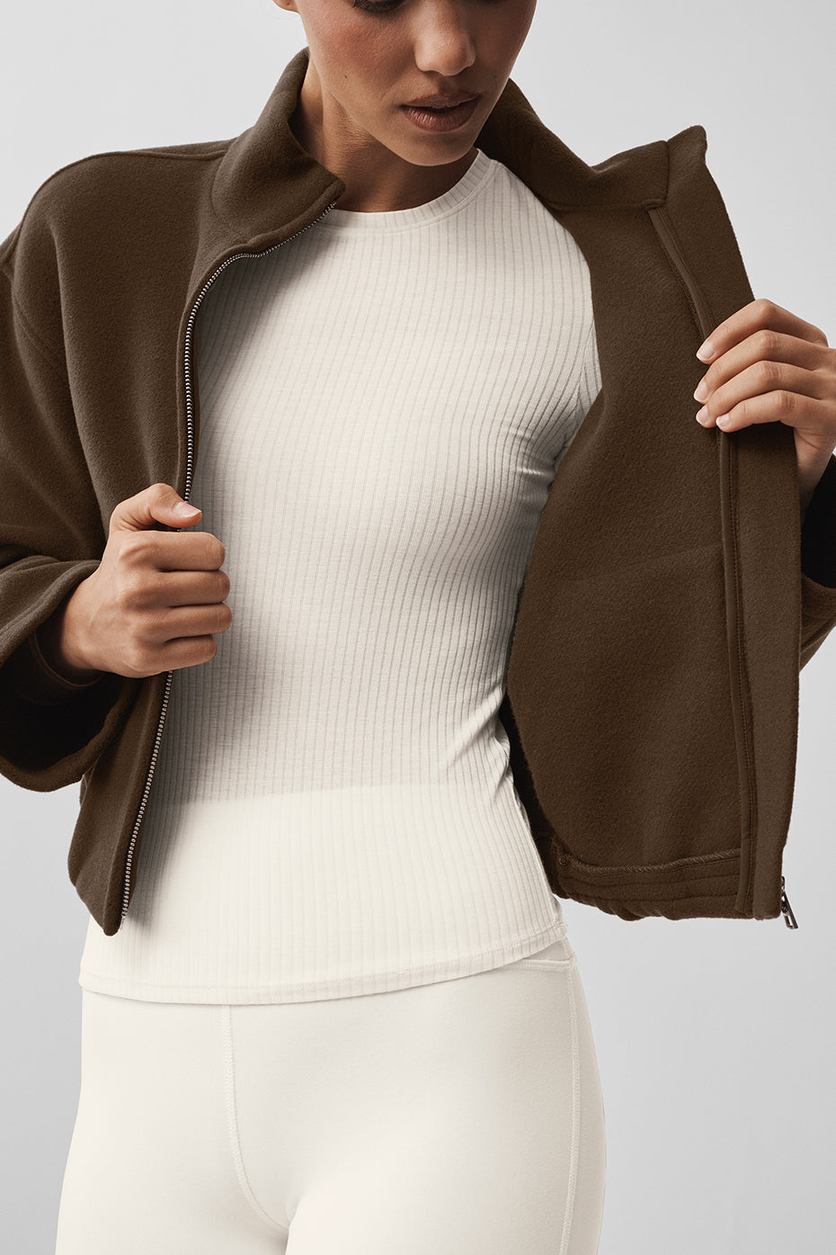 Double Face Wool City Girl Jacket - Espresso — photo 5