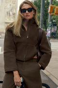 Double Face Wool City Girl Jacket - Espresso — photo 1