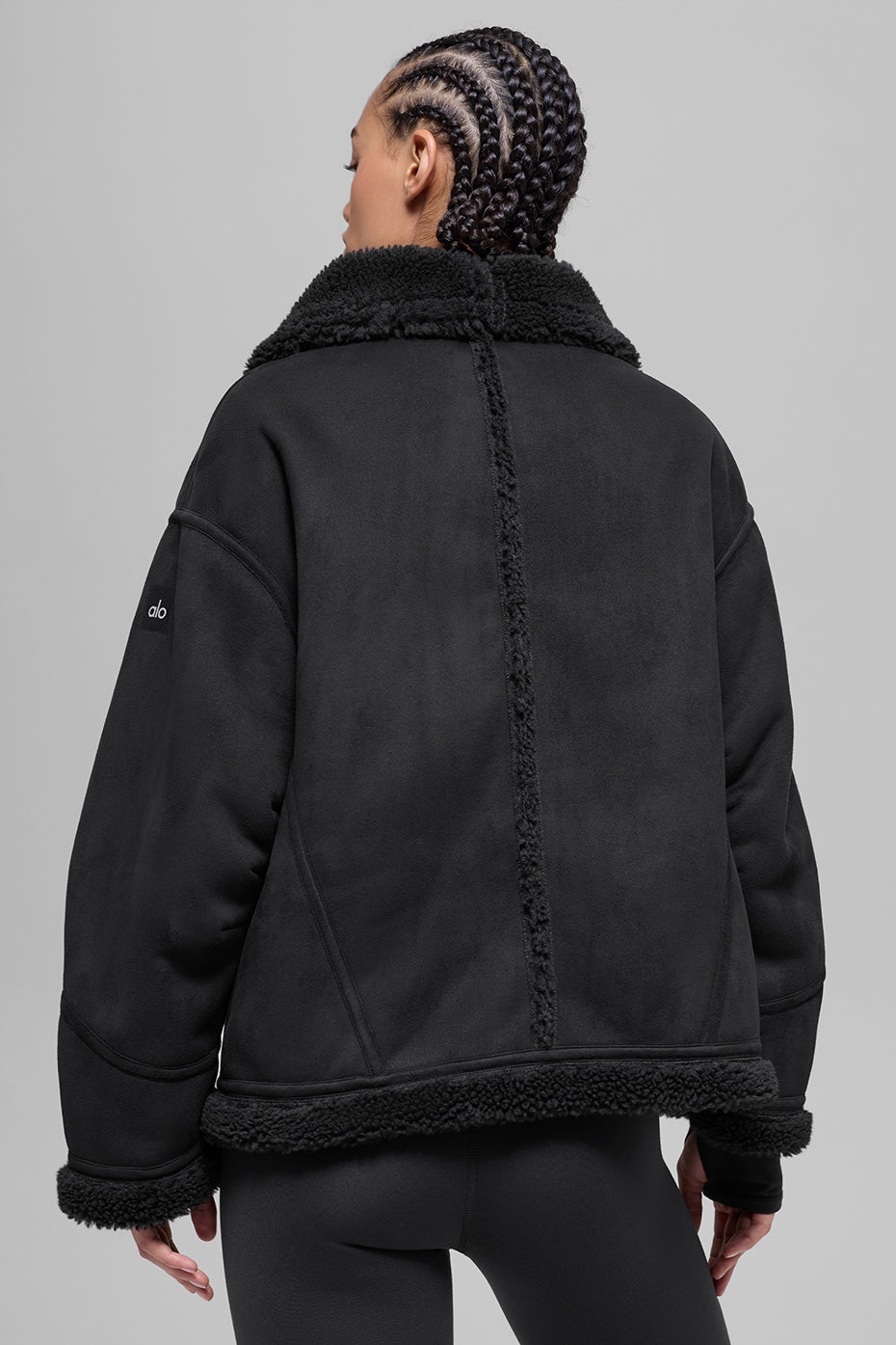 Faux Shearling Grand Jacket - Black — photo 3