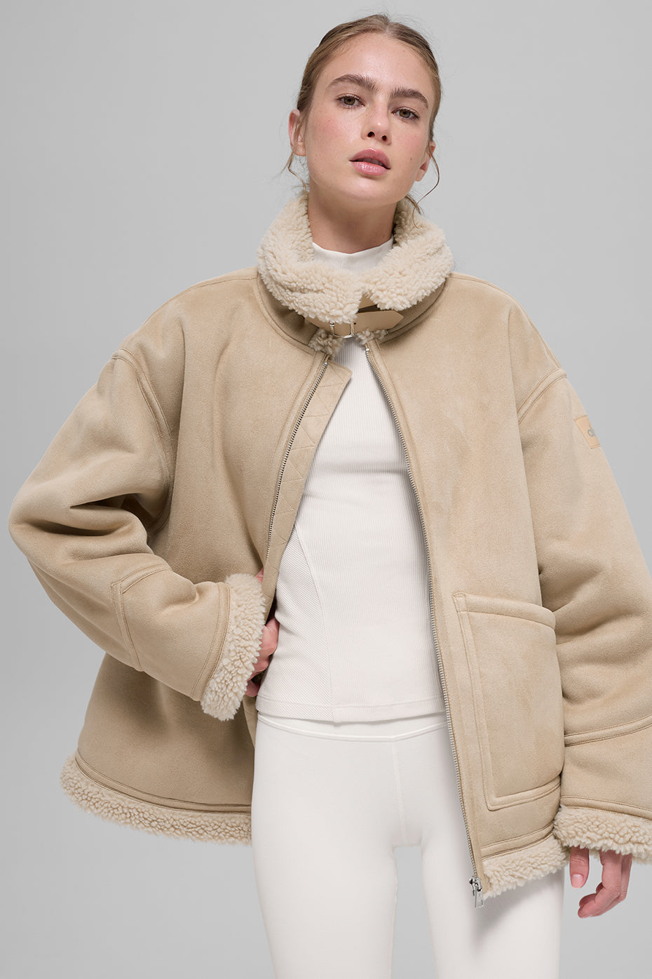 Faux Shearling Grand Jacket - Woodland Tan — photo 3
