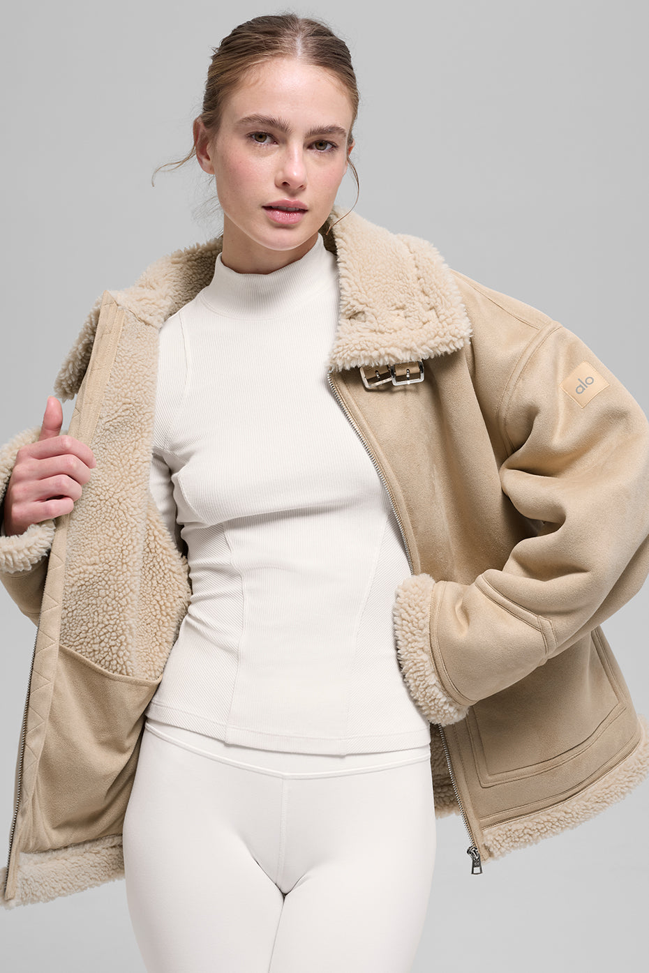 Faux Shearling Grand Jacket - Woodland Tan — photo 5