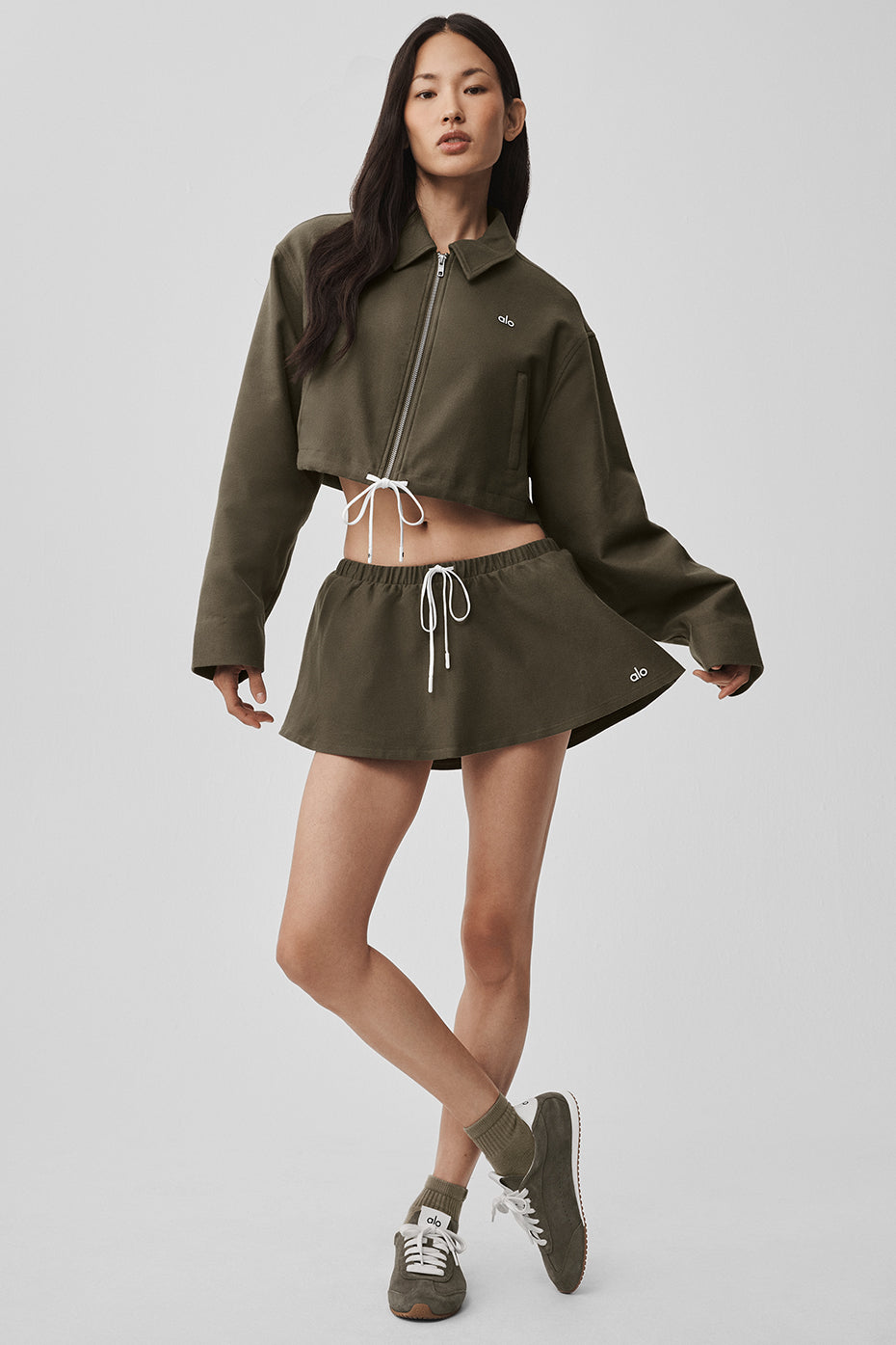 Cropped Fan Favorite Full Zip Jacket - Olive Tree — photo 5