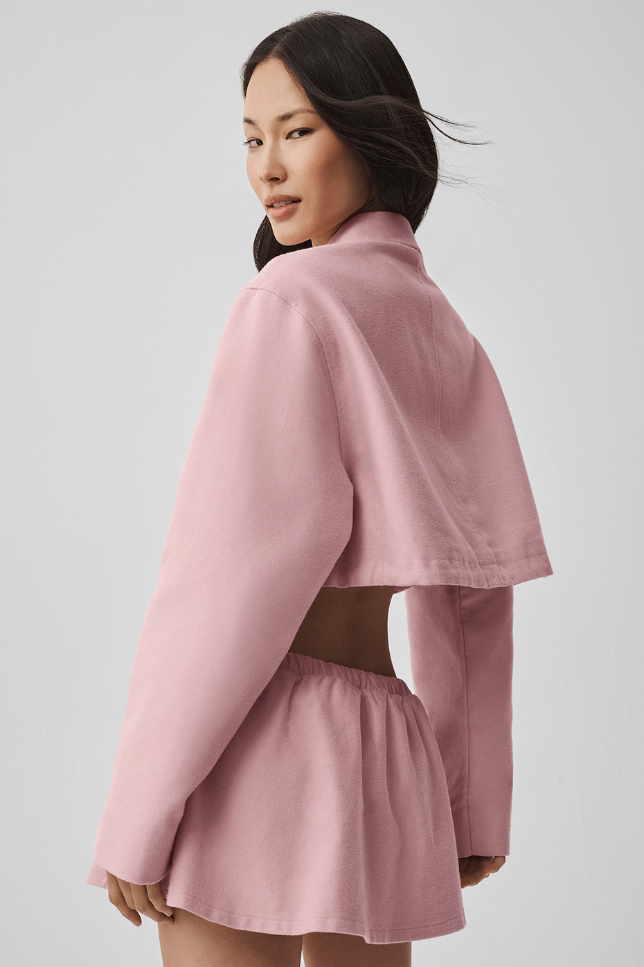 Cropped Fan Favorite Full Zip Jacket - Vintage Pink — photo 4
