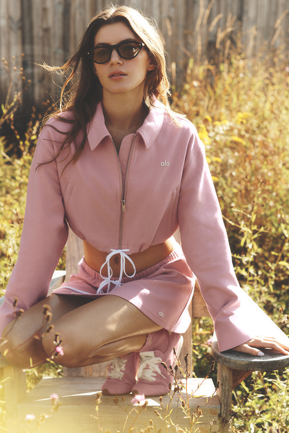 Cropped Fan Favorite Full Zip Jacket - Vintage Pink — photo 1