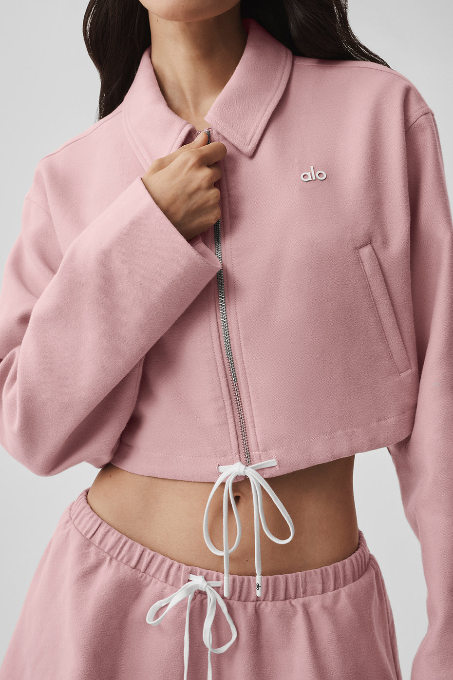 Cropped Fan Favorite Full Zip Jacket - Vintage Pink — photo 5