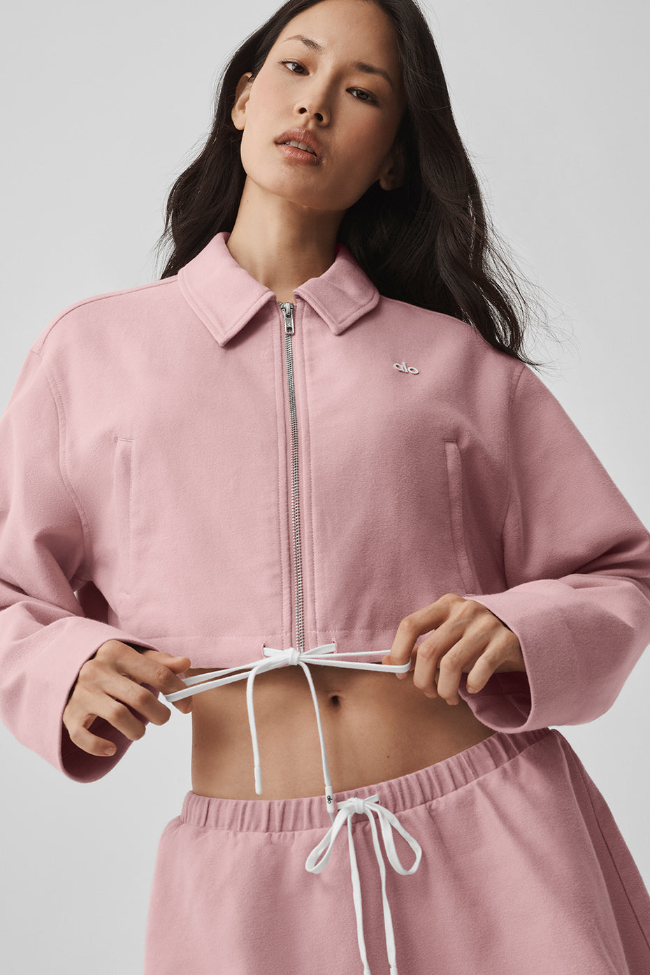 Cropped Fan Favorite Full Zip Jacket - Vintage Pink — photo 2