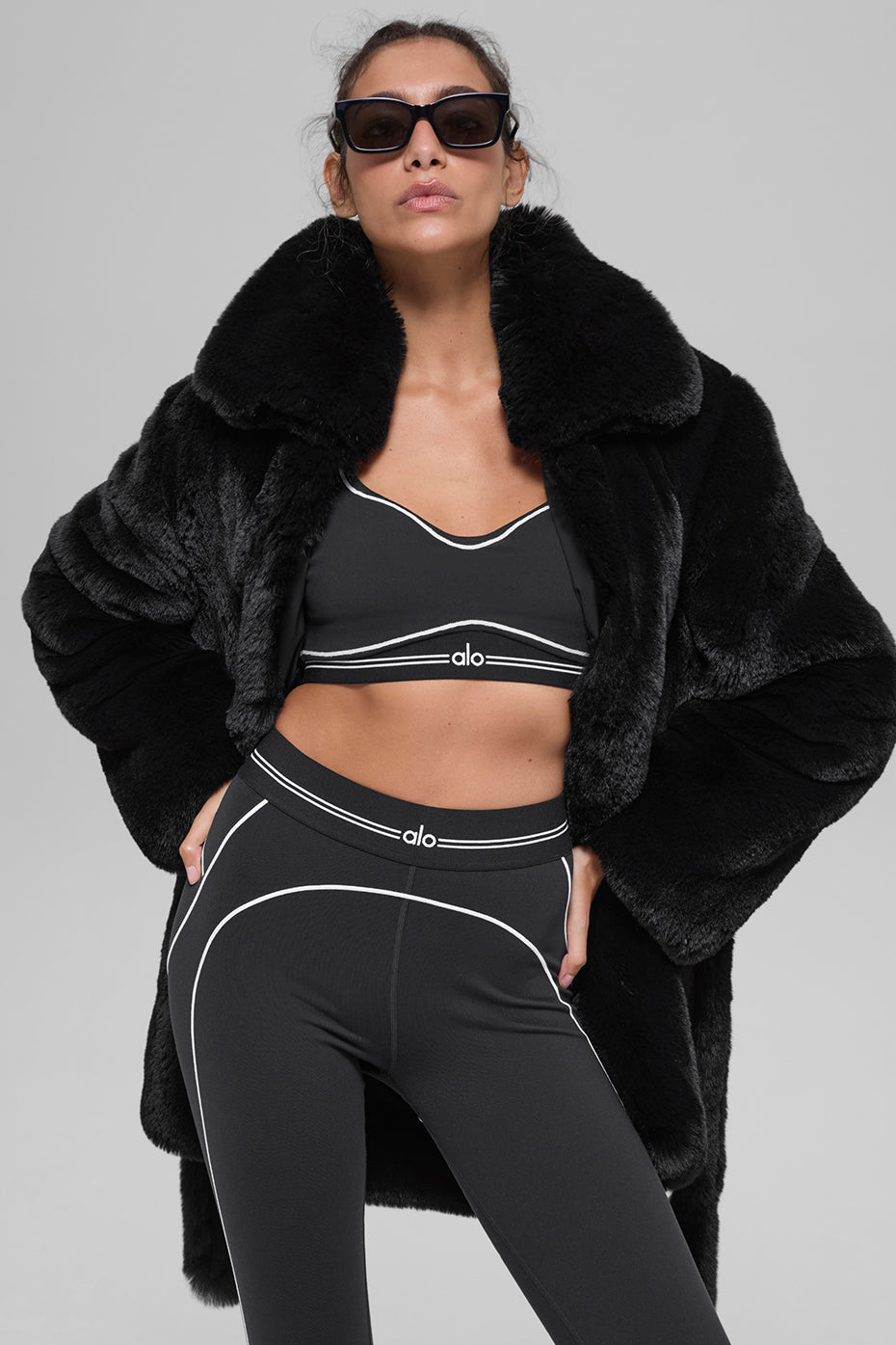 Faux Fur Starstruck Coat - Black — photo 4