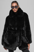 Faux Fur Starstruck Coat - Black — photo 1