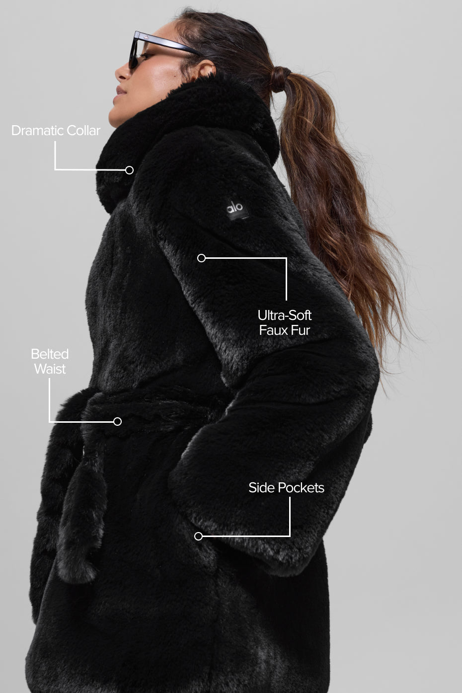 Faux Fur Starstruck Coat - Black — photo 2