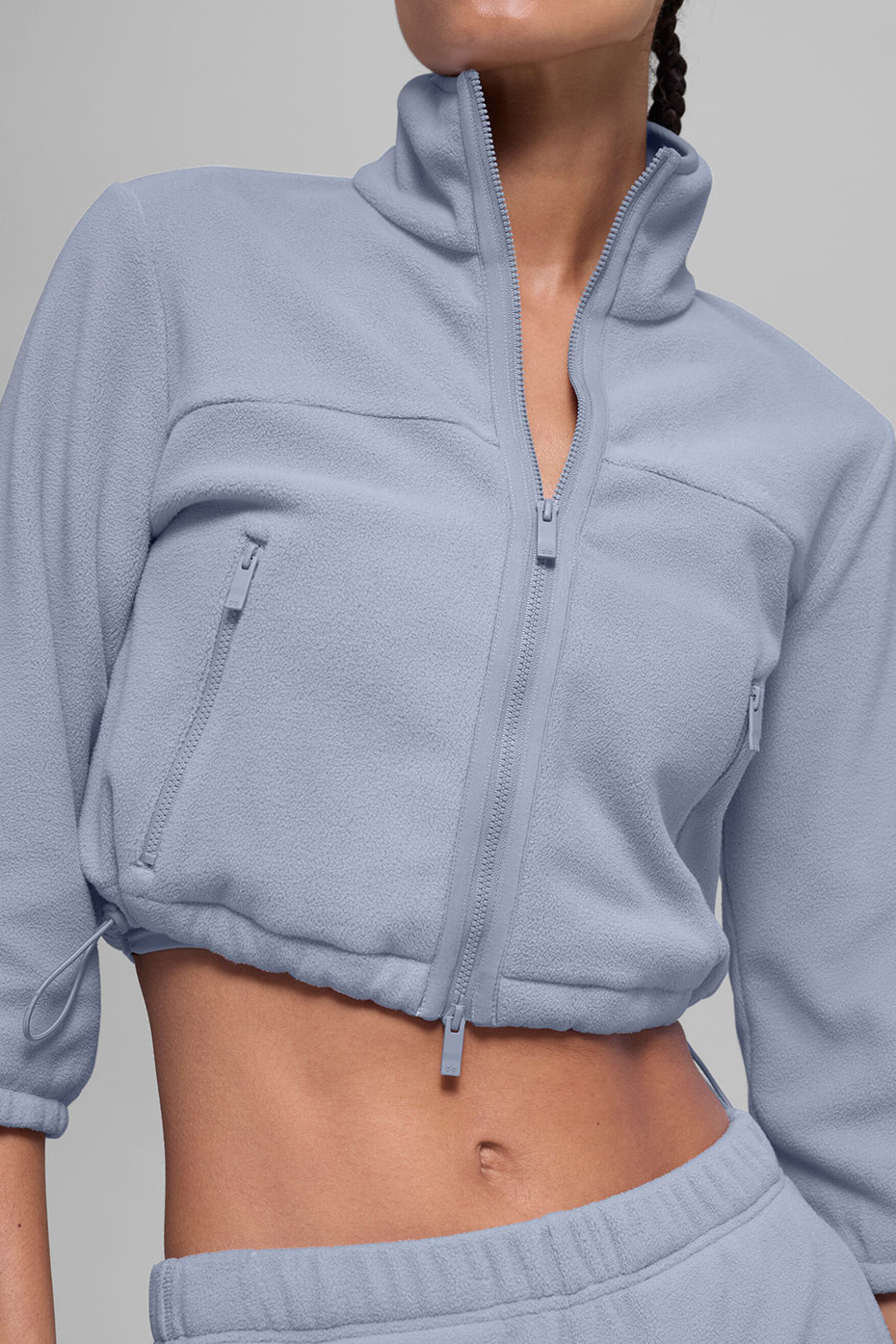 Polar Fleece Retreat Cropped Jacket - Winter Frost — photo 4