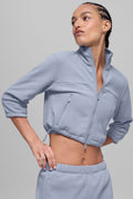 Polar Fleece Retreat Cropped Jacket - Winter Frost — photo 1