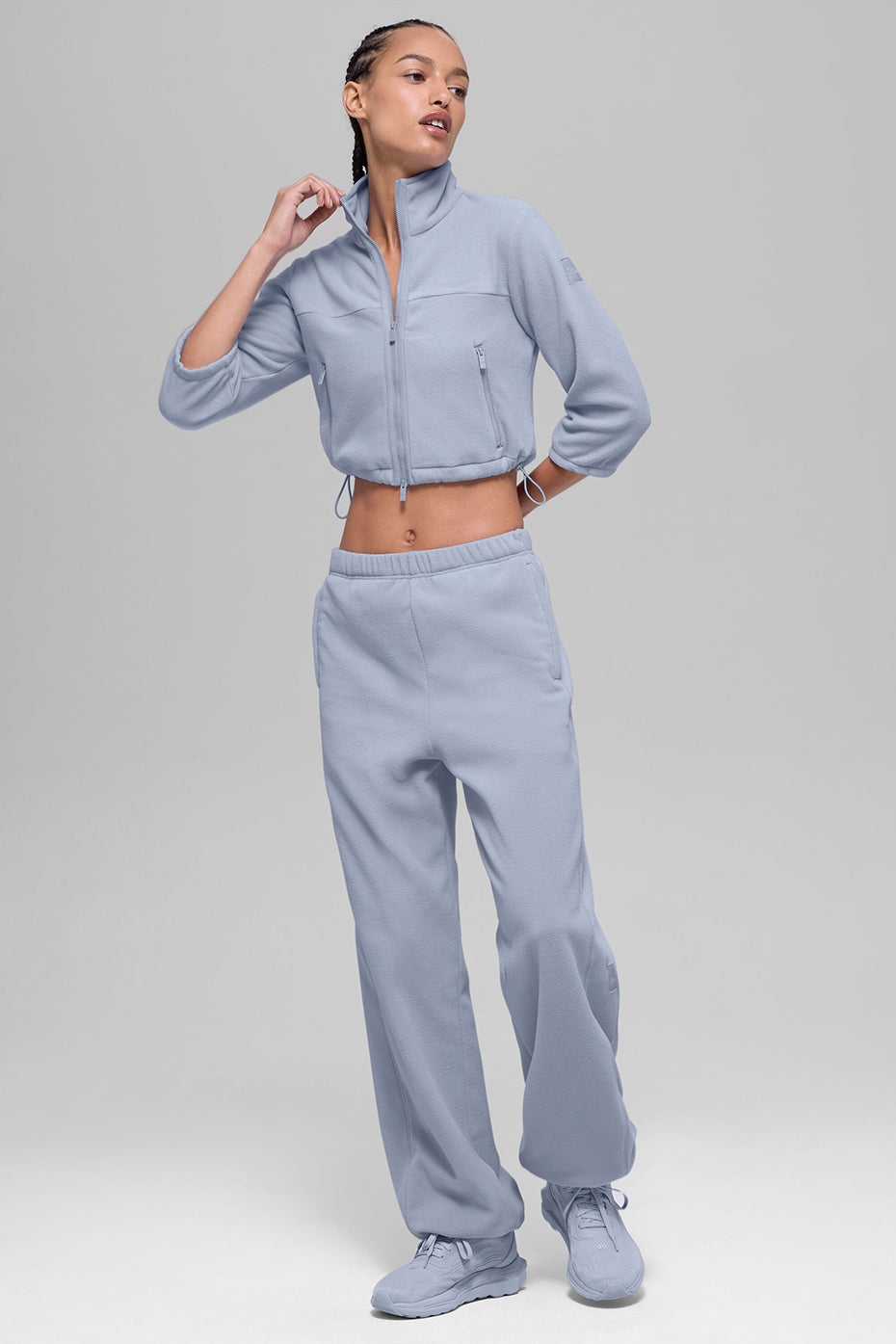 Polar Fleece Retreat Cropped Jacket - Winter Frost — photo 5