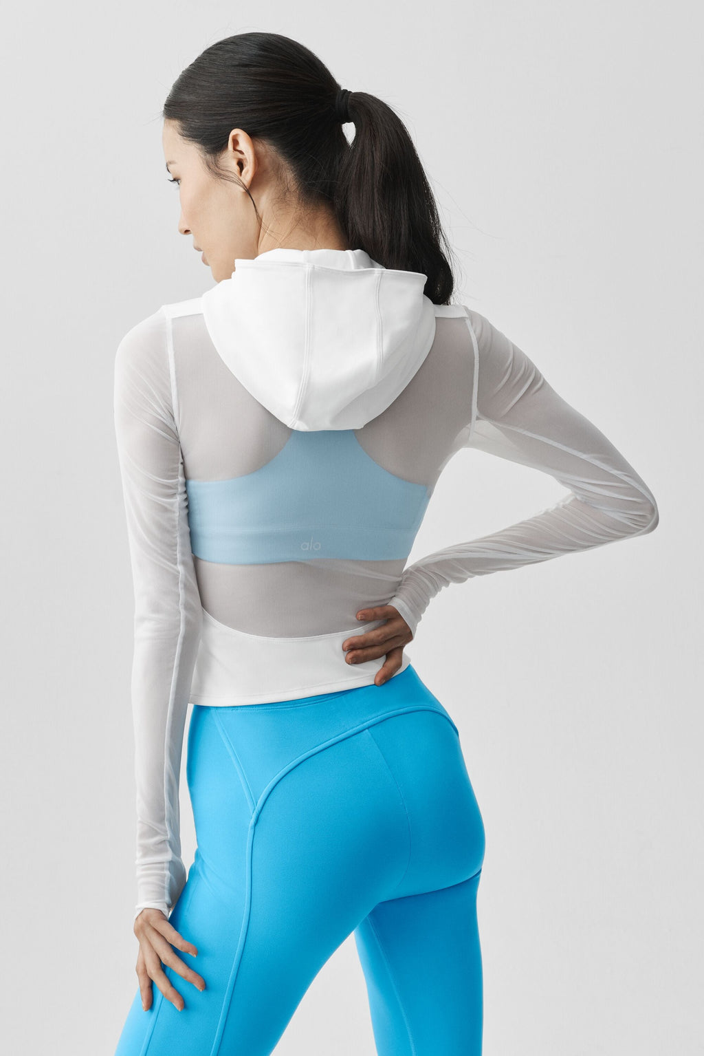 ALO Softsculpt Superset Full Zip Jacket - White — photo 2
