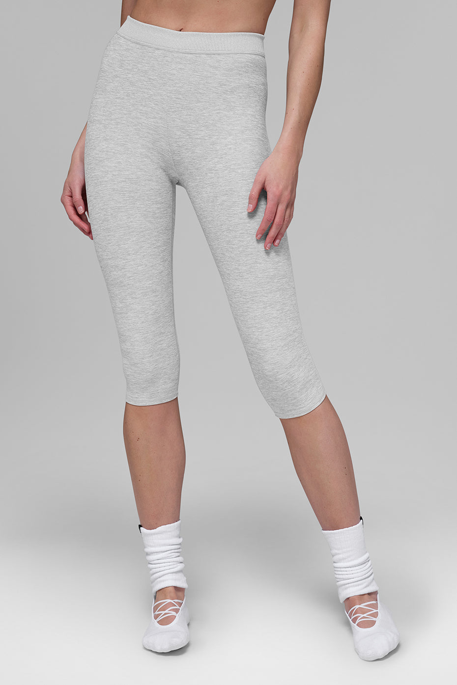 Alosoft High-Waist Iconic 90's Capri - Athletic Heather Grey — photo 3