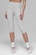 Alosoft High-Waist Iconic 90's Capri - Athletic Heather Grey — photo 3