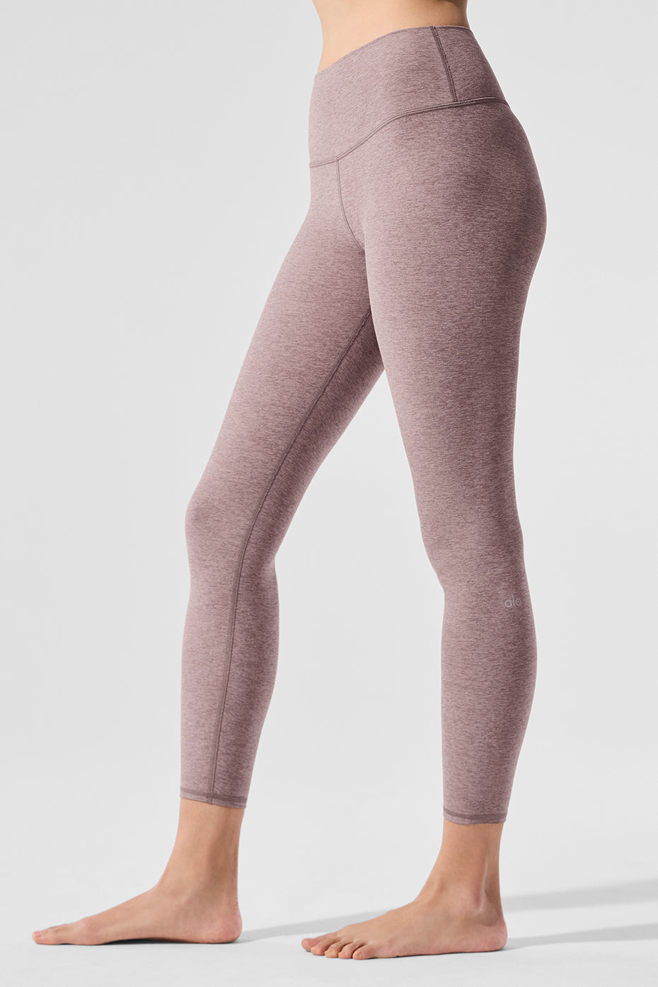 Alosoft High-Waist 7/8 Highlight Legging - Dark Pink Quartz Heather — photo 4