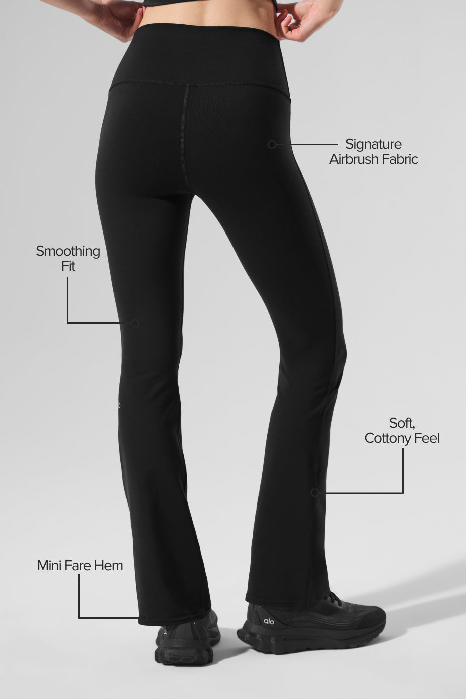Airbrush High-Waist 7/8 Bootcut Legging - Black — photo 2