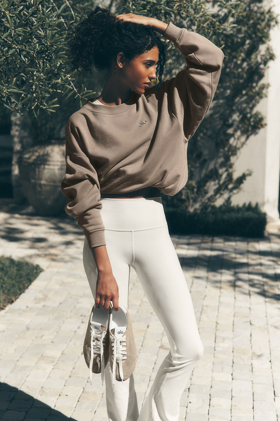 Airbrush High-Waist 7/8 Bootcut Legging - Ivory — photo 1