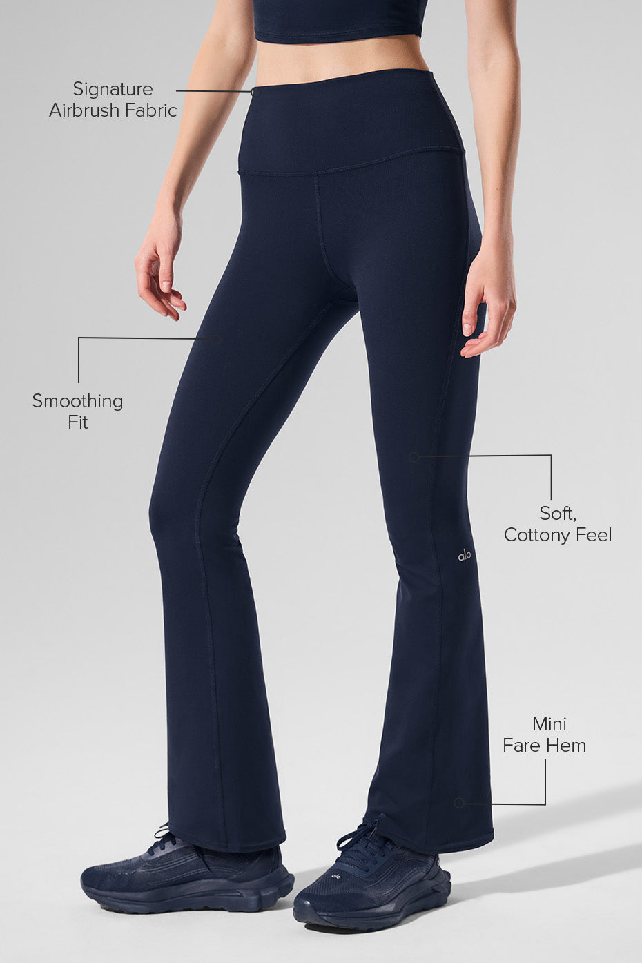 Airbrush High-Waist 7/8 Bootcut Legging - Navy — photo 2