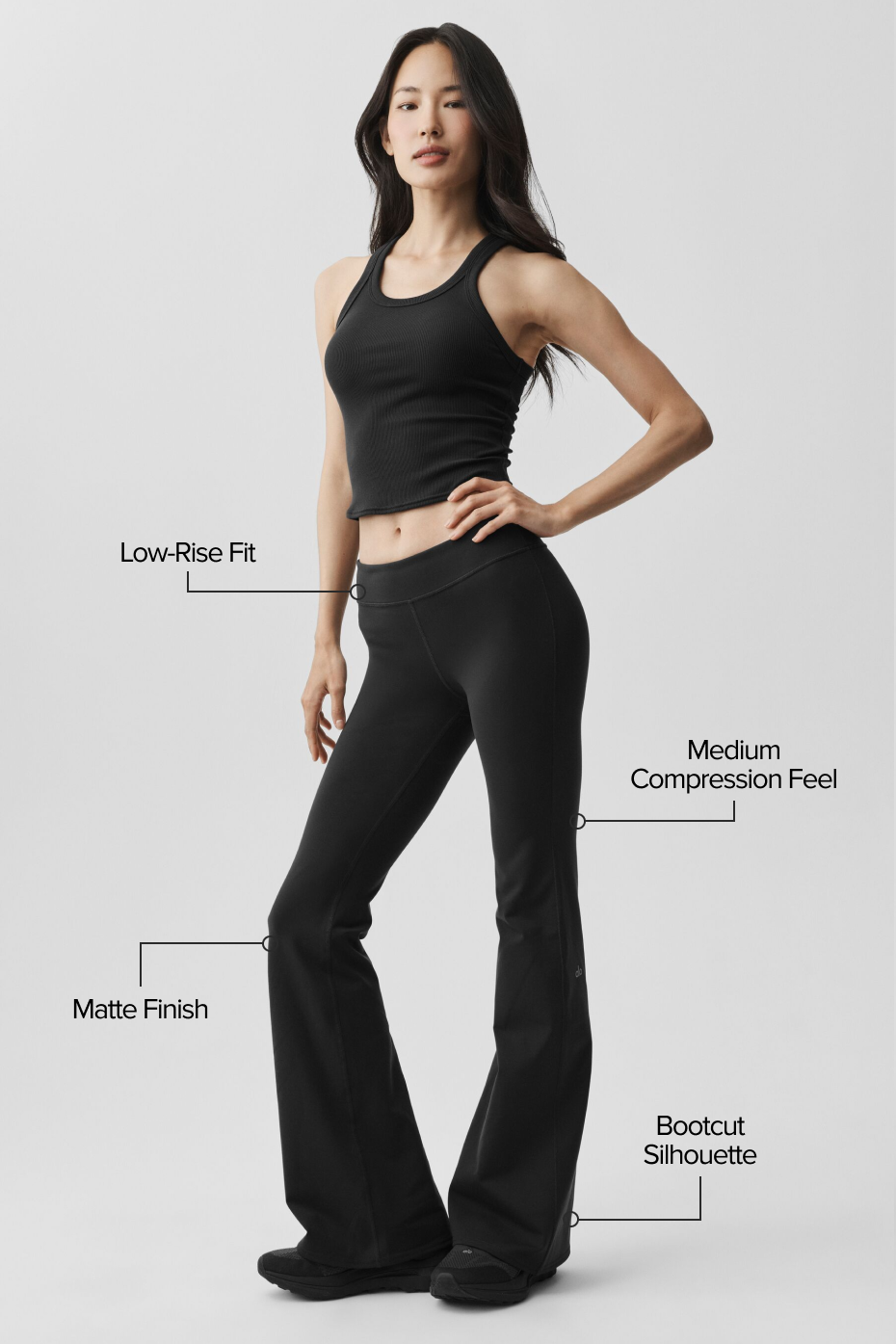 Airbrush Low-Rise Bootcut Legging - Black — photo 2
