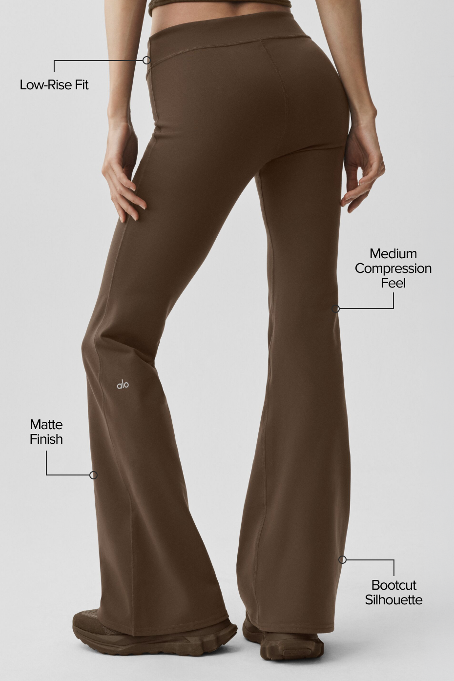 Airbrush Low-Rise Bootcut Legging - Espresso — photo 2