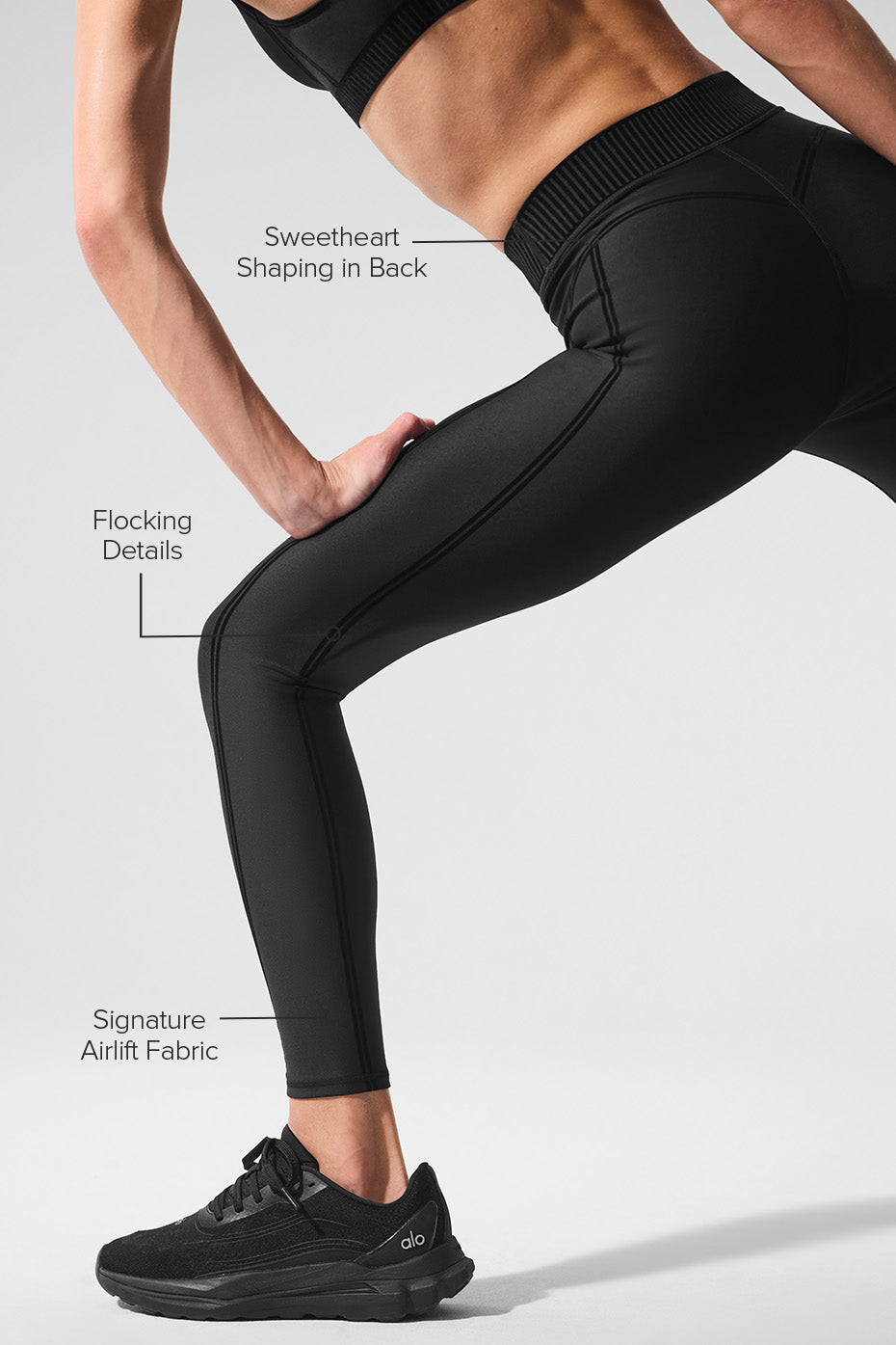 Airlift High-Waist 7/8 Line Up Legging - Black — photo 2